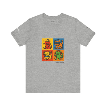 T-shirt unisex CATART - KEITH HARING - Un dipinto iconico rivisitato con i gatti