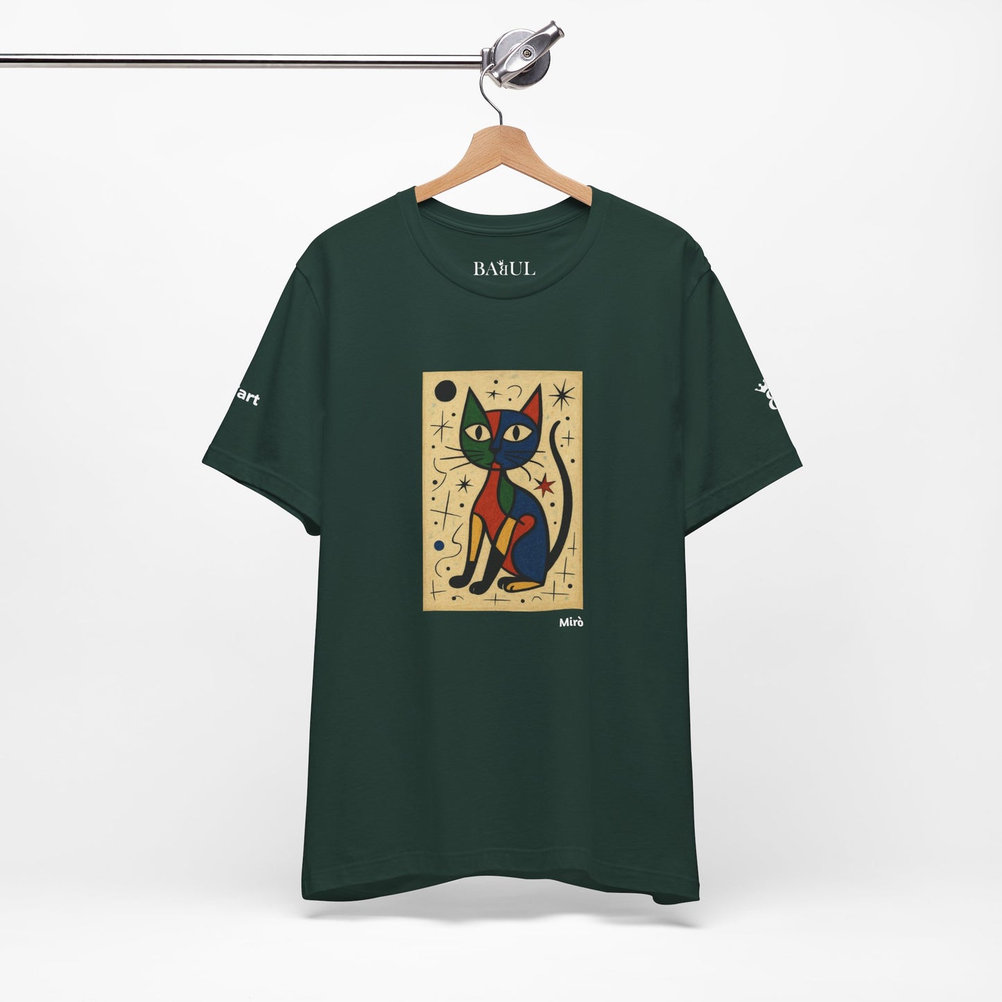 T-shirt unisex CATART - MIRO - Dipinto iconico rivisitato con i gatti