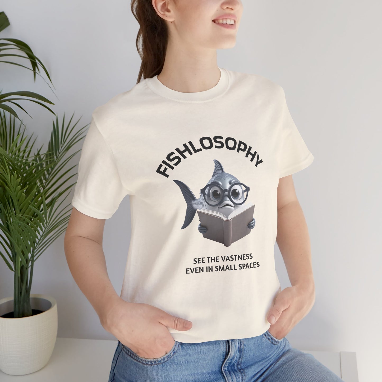 Fishlosophy Unisex Jersey Maglietta a maniche corte – Vedi la vastità anche in spazi ristretti.
