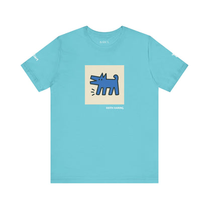 Unisex T-Shirt con cane DOGART  - KEITH HARING - Dipinto iconico rivisitato con i cani