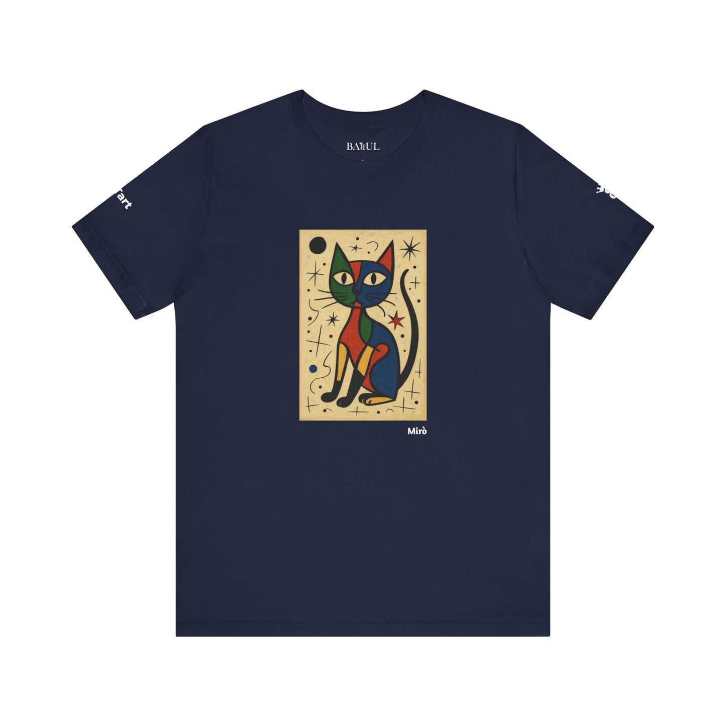 T-shirt unisex CATART - MIRO - Dipinto iconico rivisitato con i gatti