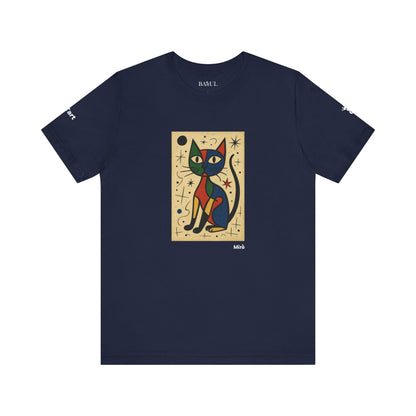 T-shirt unisex CATART - MIRO - Dipinto iconico rivisitato con i gatti
