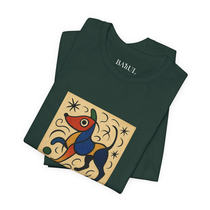 T-Shirt unisex  DOGART - MIRO - Dipinto iconico rivisitato con i cani