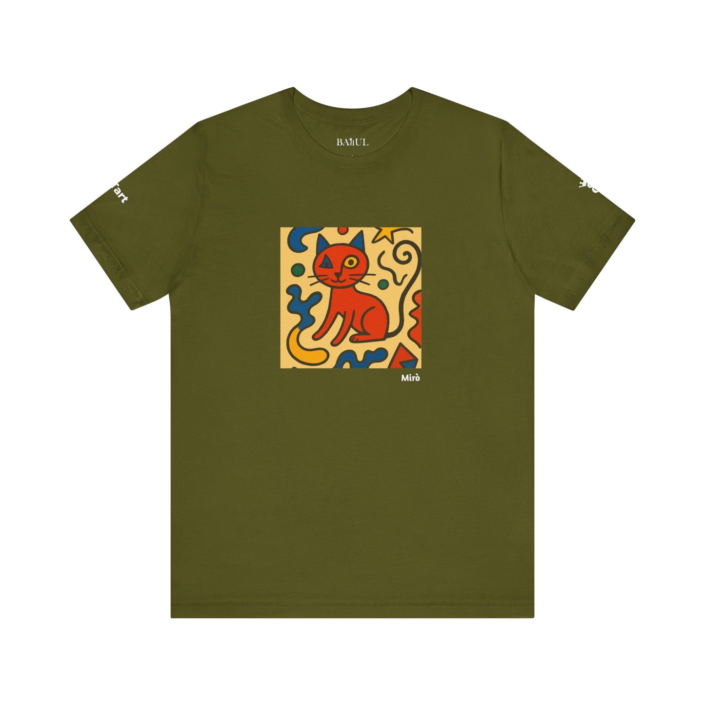 T-shirt unisex CATART - MIRO - Dipinto iconico rivisitato con i gatti