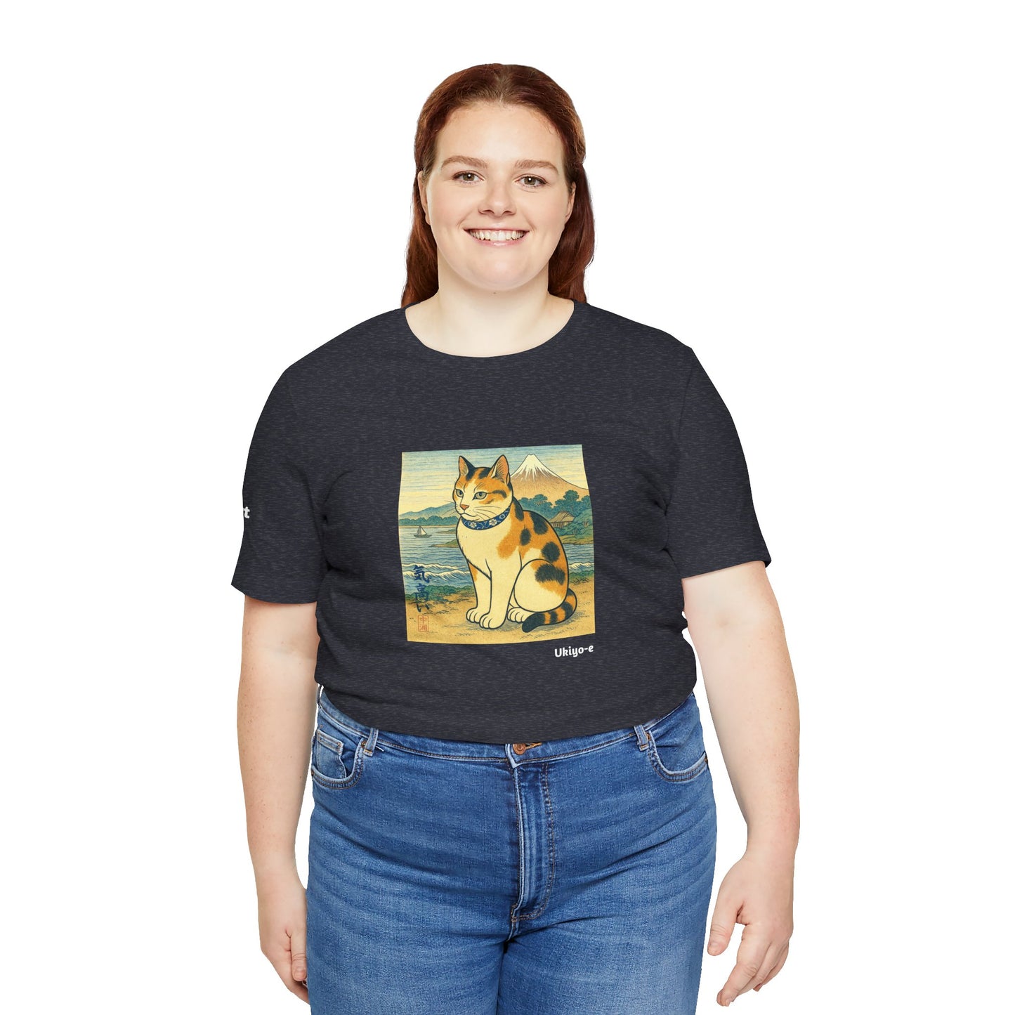 T-Shirt unisex CATART - Stile artistico giapponese UKIYO-E - Pittura iconica rivisitata con i gatti
