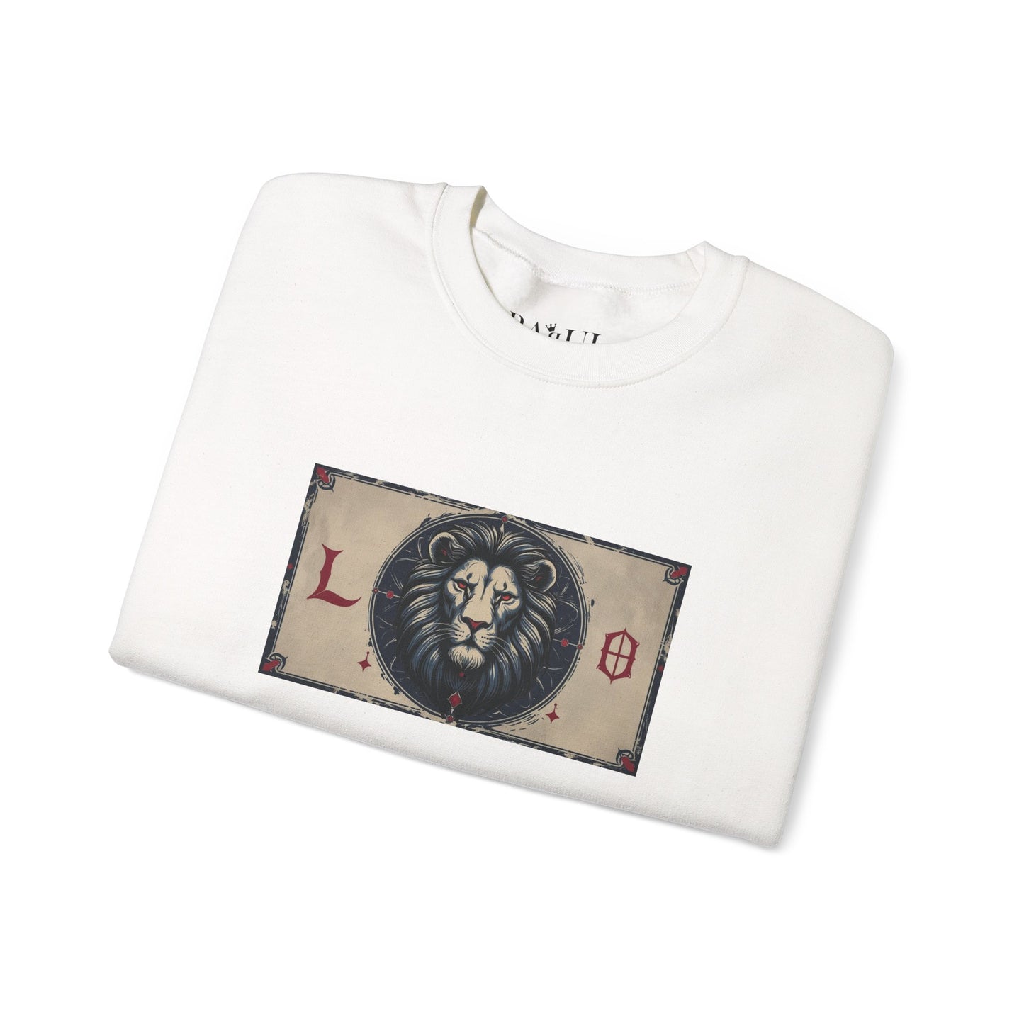 Leone - Felpa Zodiaco Gotico, grafica in Blu