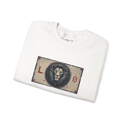 Leone - Felpa Zodiaco Gotico, grafica in Blu
