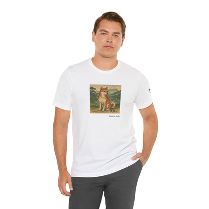 Unisex T-Shirt con cane DOGART - STILE SUMI-E - Dipinto iconico rivisitato con i cani
