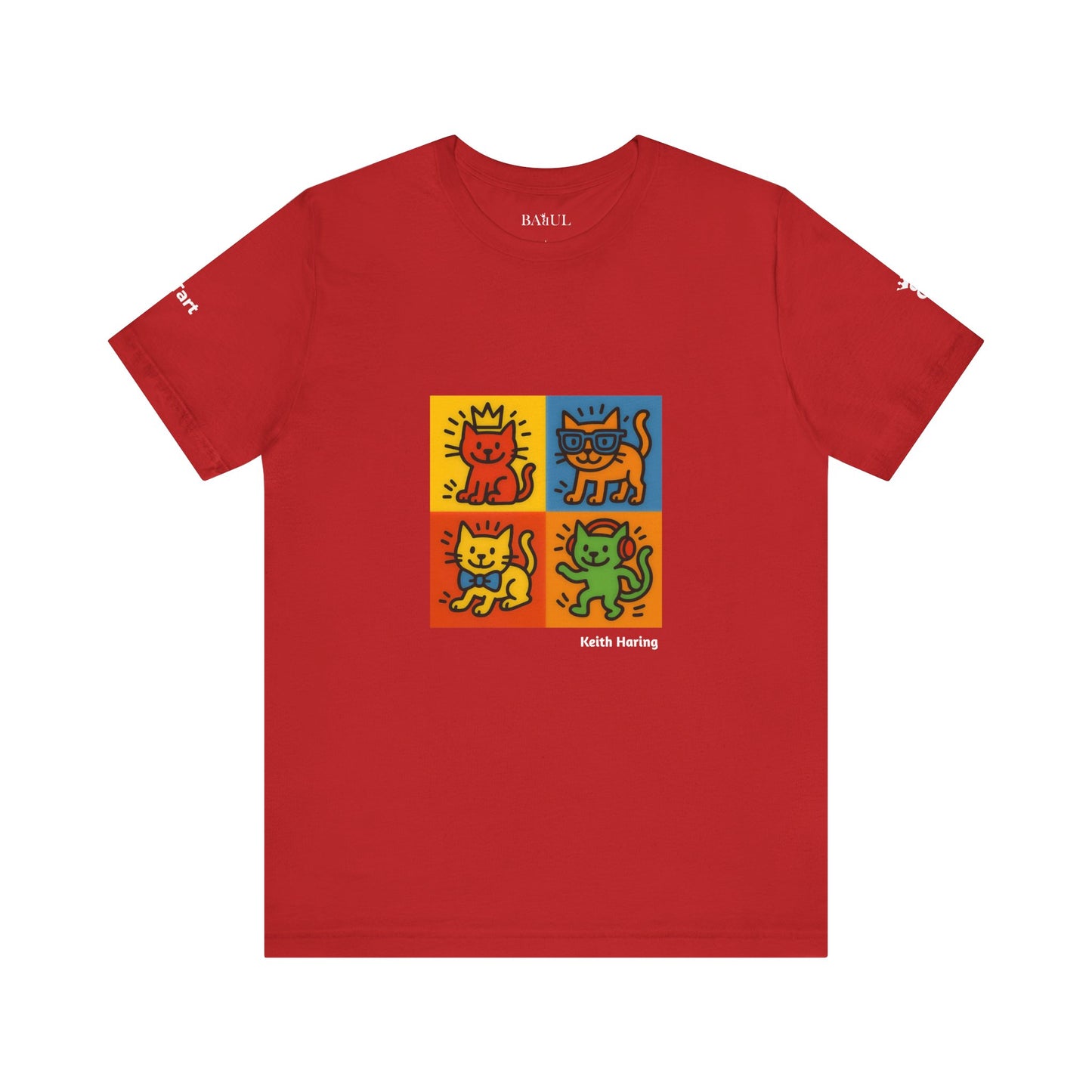 T-shirt unisex CATART - KEITH HARING - Un dipinto iconico rivisitato con i gatti