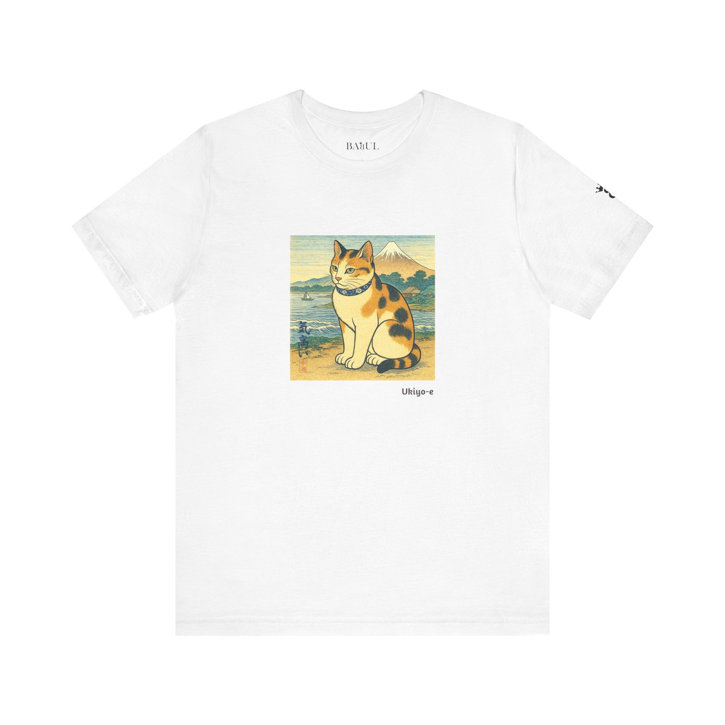 T-Shirt unisex CATART - Stile artistico giapponese UKIYO-E - Pittura iconica rivisitata con i gatti