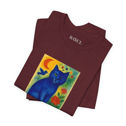 T-shirt unisex CATART - MARC CHAGALL - Un dipinto iconico rivisitato con i gatti