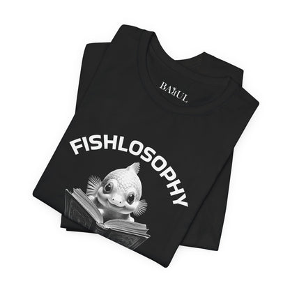 Maglietta a maniche corte unisex Fishlosophy – I vermi che hanno fretta vengono mangiati per primi.