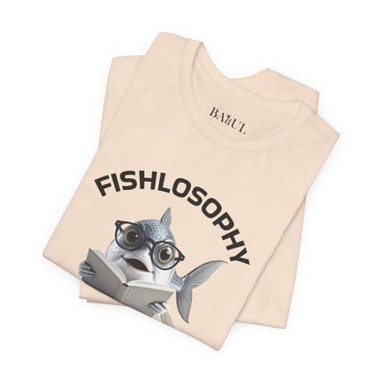 Fishlosophy Unisex Jersey Maglietta a maniche corte – Le profondità dell'oceano non sono per i deboli di cuore.