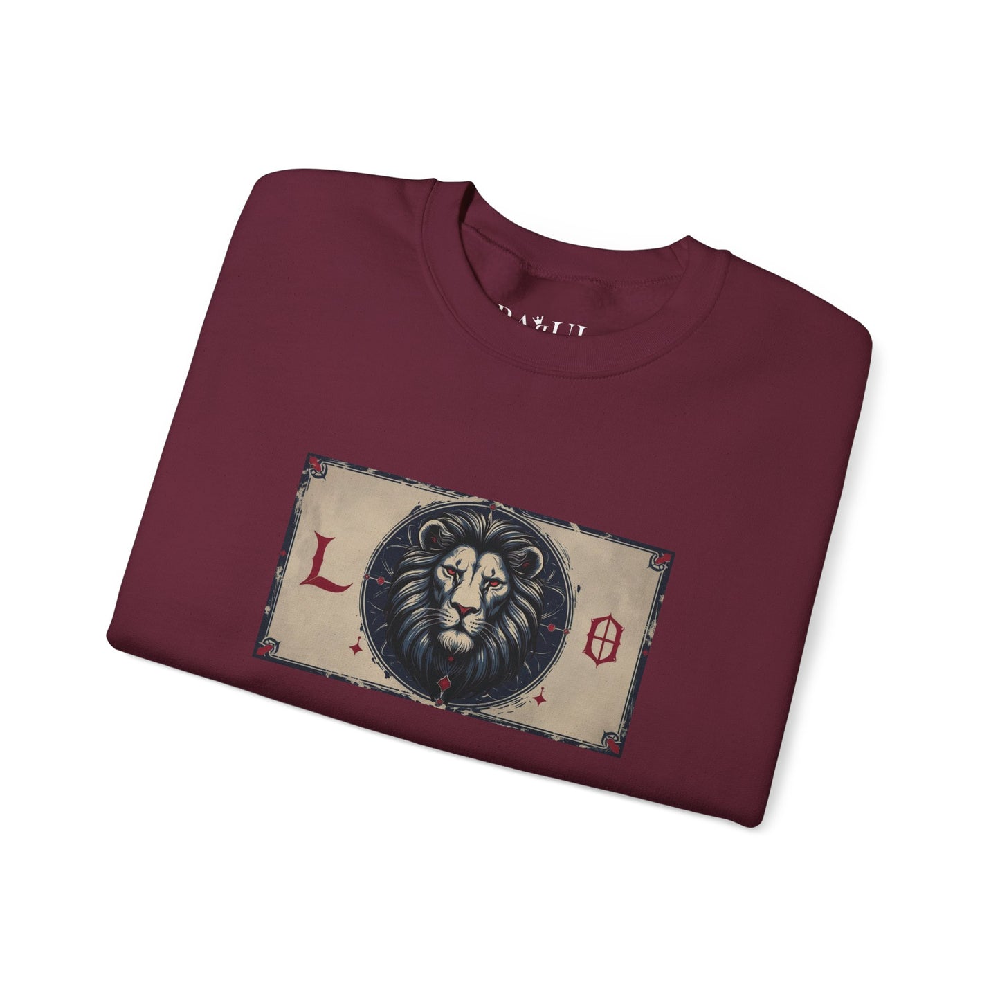 Leone - Felpa Zodiaco Gotico, grafica in Blu