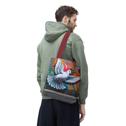 Artistic Surge - Eco-Friendly Canvas Tote Bag - PEACE