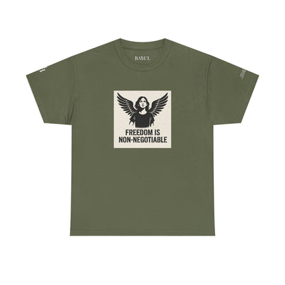 Rebel Graphic Tee - Unisex Heavy Cotton T-Shirt for the Wild at Heart. Rebel Tees, Born to Be Worn - FREEDOM IS NON-NEGOTIABLE