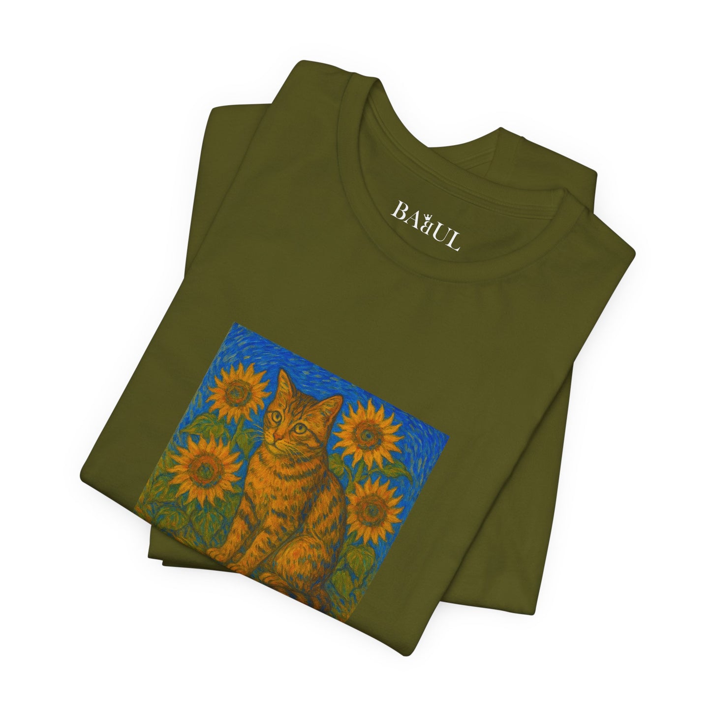T-shirt unisex CATART - Vincent van Gogh - Un dipinto iconico rivisitato con i gatti