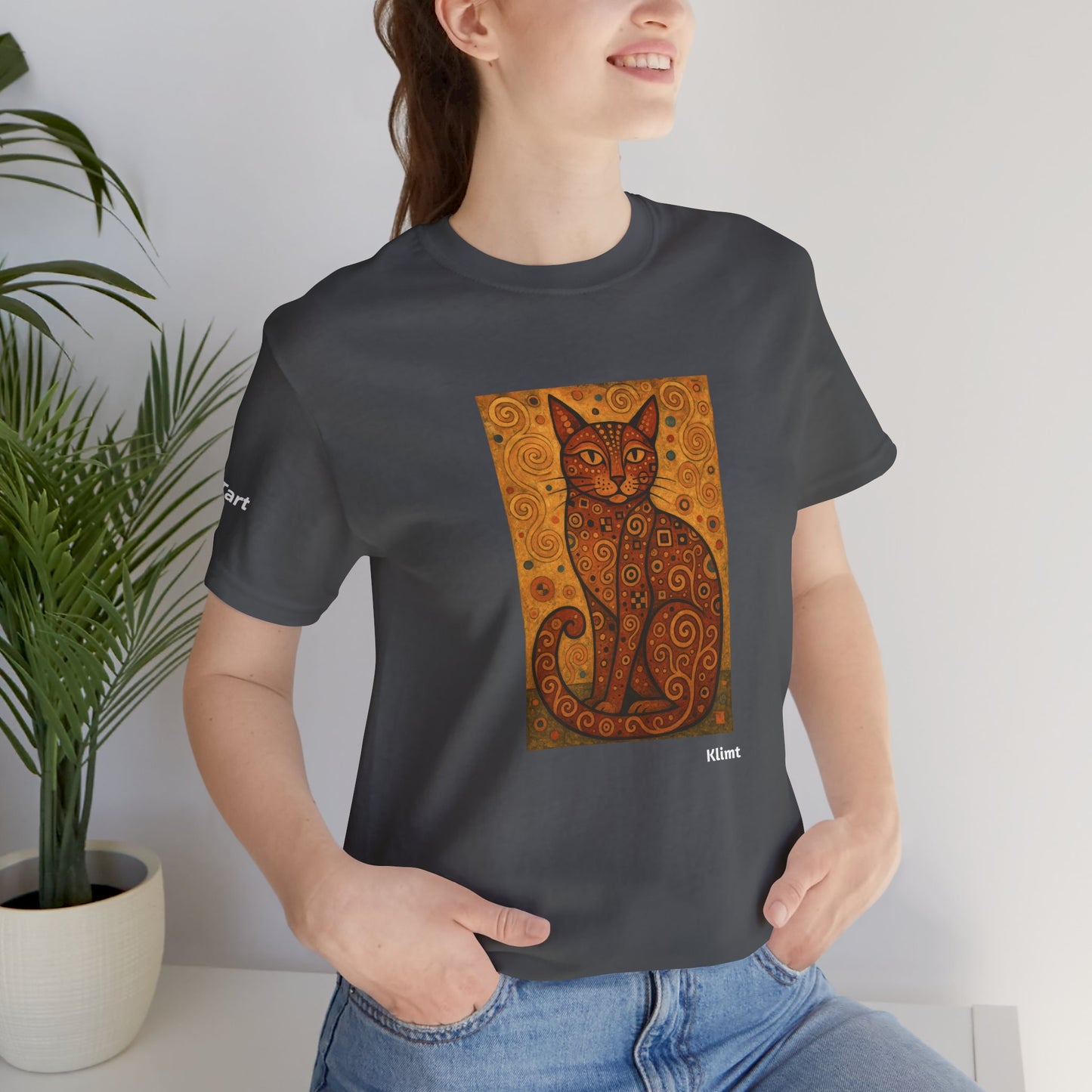 T-shirt unisex CATART - KLIMT - Arte classica, reinterpretata dai gatti.