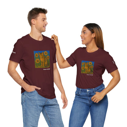 T-shirt unisex CATART - Vincent van Gogh - Un dipinto iconico rivisitato con i gatti