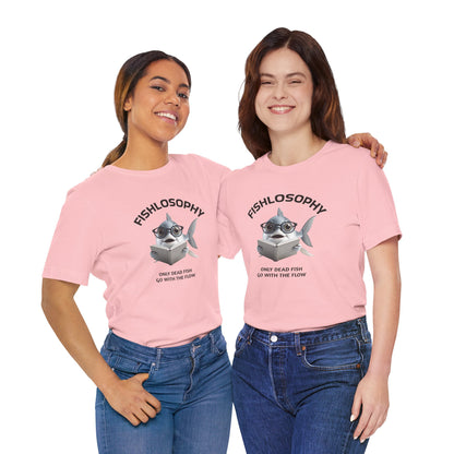 Fishlosophy Unisex Jersey Maglietta a maniche corte – Le profondità dell'oceano non sono per i deboli di cuore.