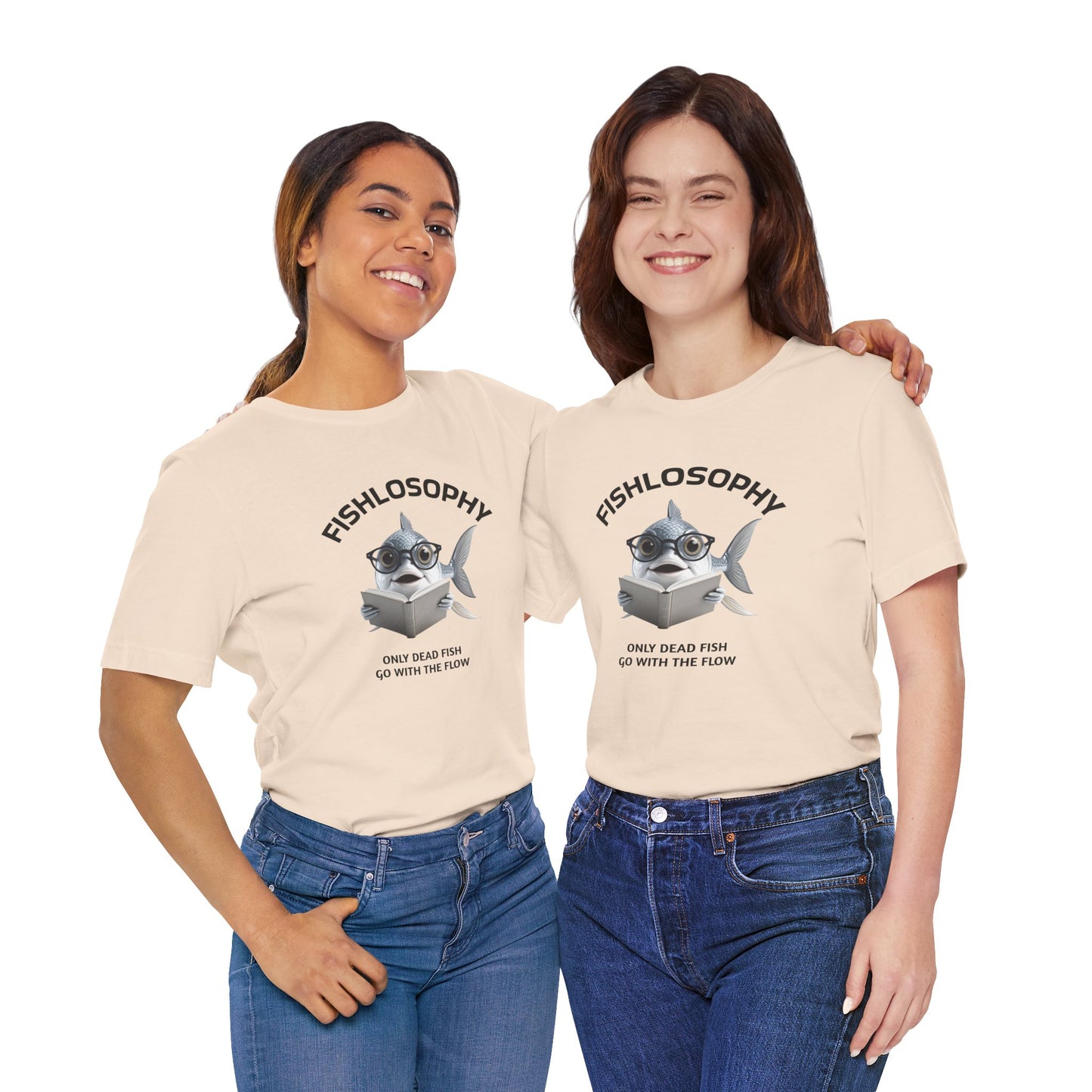 Fishlosophy Unisex Jersey Maglietta a maniche corte – Le profondità dell'oceano non sono per i deboli di cuore.