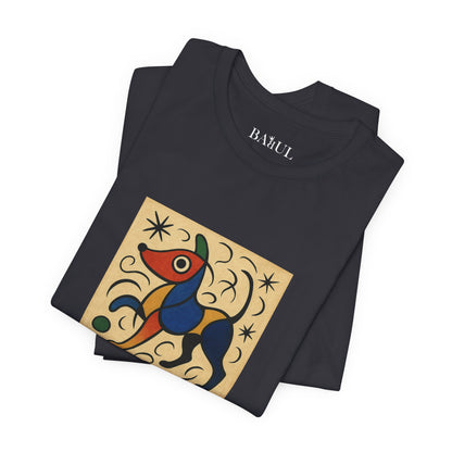 T-Shirt unisex  DOGART - MIRO - Dipinto iconico rivisitato con i cani