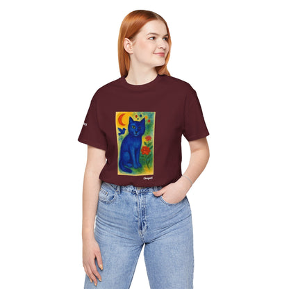 T-shirt unisex CATART - MARC CHAGALL - Un dipinto iconico rivisitato con i gatti
