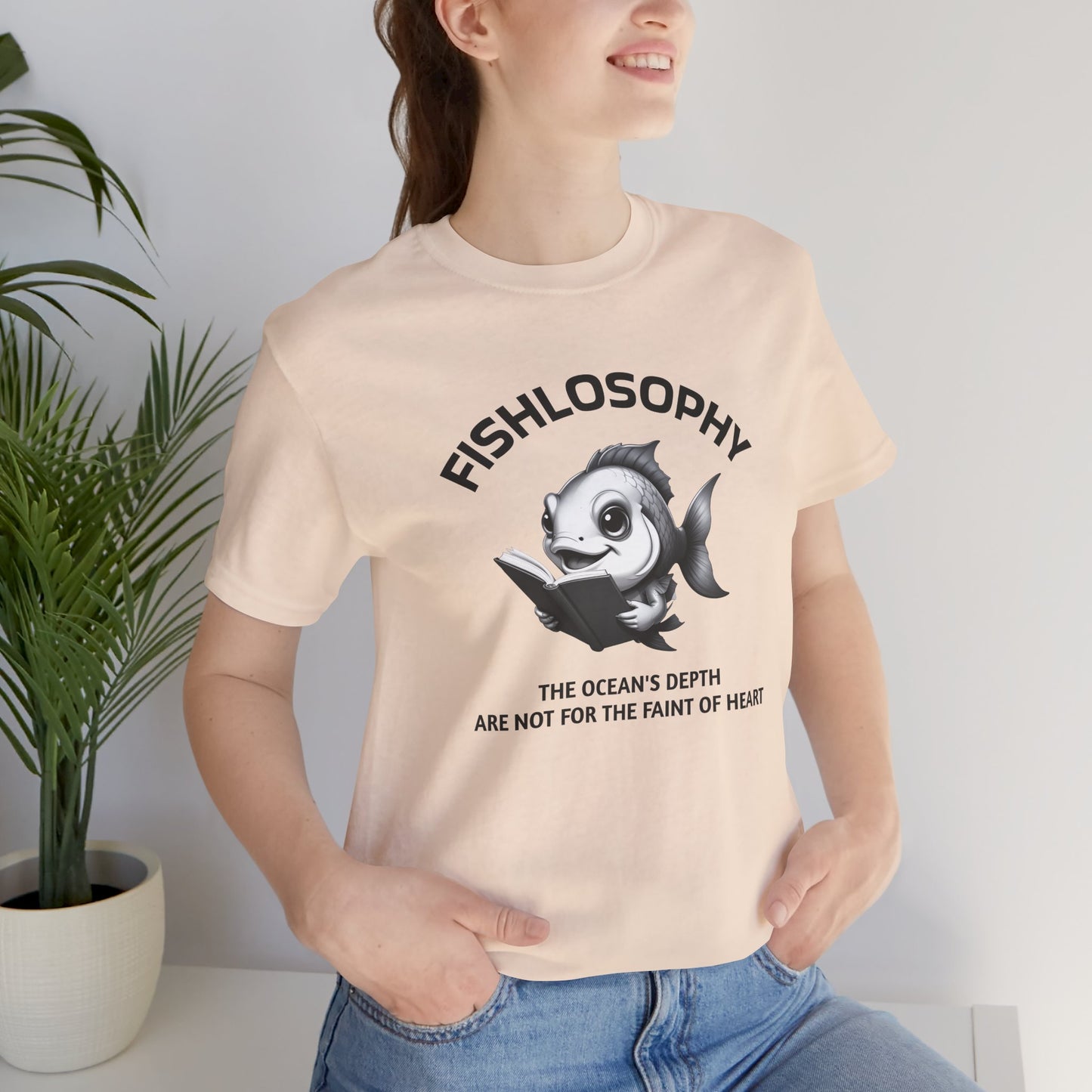 Fishlosophy Unisex Jersey Maglietta a maniche corte – Vedi la vastità anche in piccoli spazi.