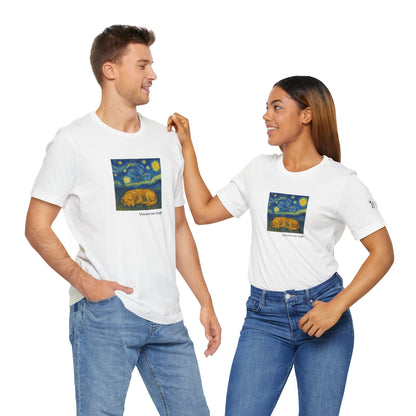 Unisex T-Shirt con cane DOGART  - VAN GOGH - Un dipinto iconico rivisitato con i cani