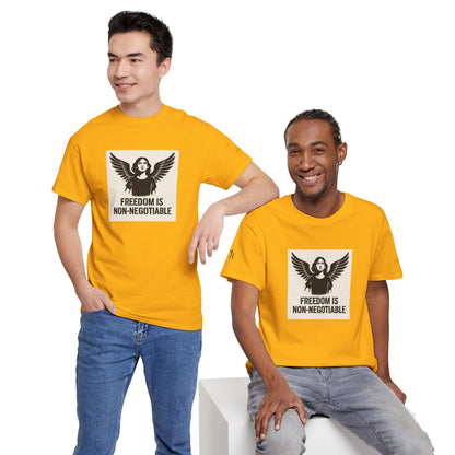 Rebel Graphic Tee - Unisex Heavy Cotton T-Shirt for the Wild at Heart. Rebel Tees, Born to Be Worn - FREEDOM IS NON-NEGOTIABLE