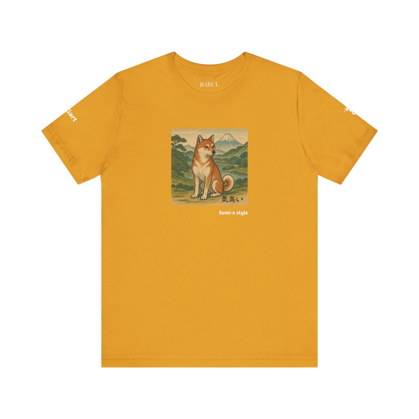 Unisex T-Shirt con cane DOGART - STILE SUMI-E - Dipinto iconico rivisitato con i cani