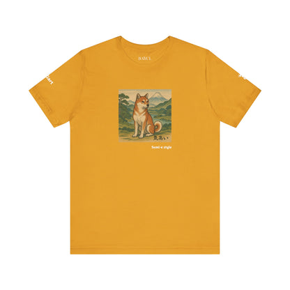 Unisex T-Shirt con cane DOGART - STILE SUMI-E - Dipinto iconico rivisitato con i cani