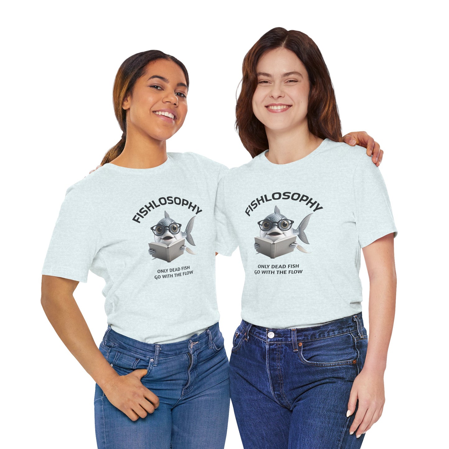 Fishlosophy Unisex Jersey Maglietta a maniche corte – Le profondità dell'oceano non sono per i deboli di cuore.