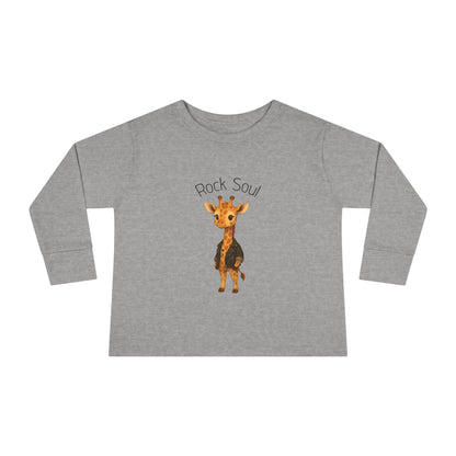 Magliette Rock Soul per bambini - Giraffa - Animali dolci con un ritmo ribelle