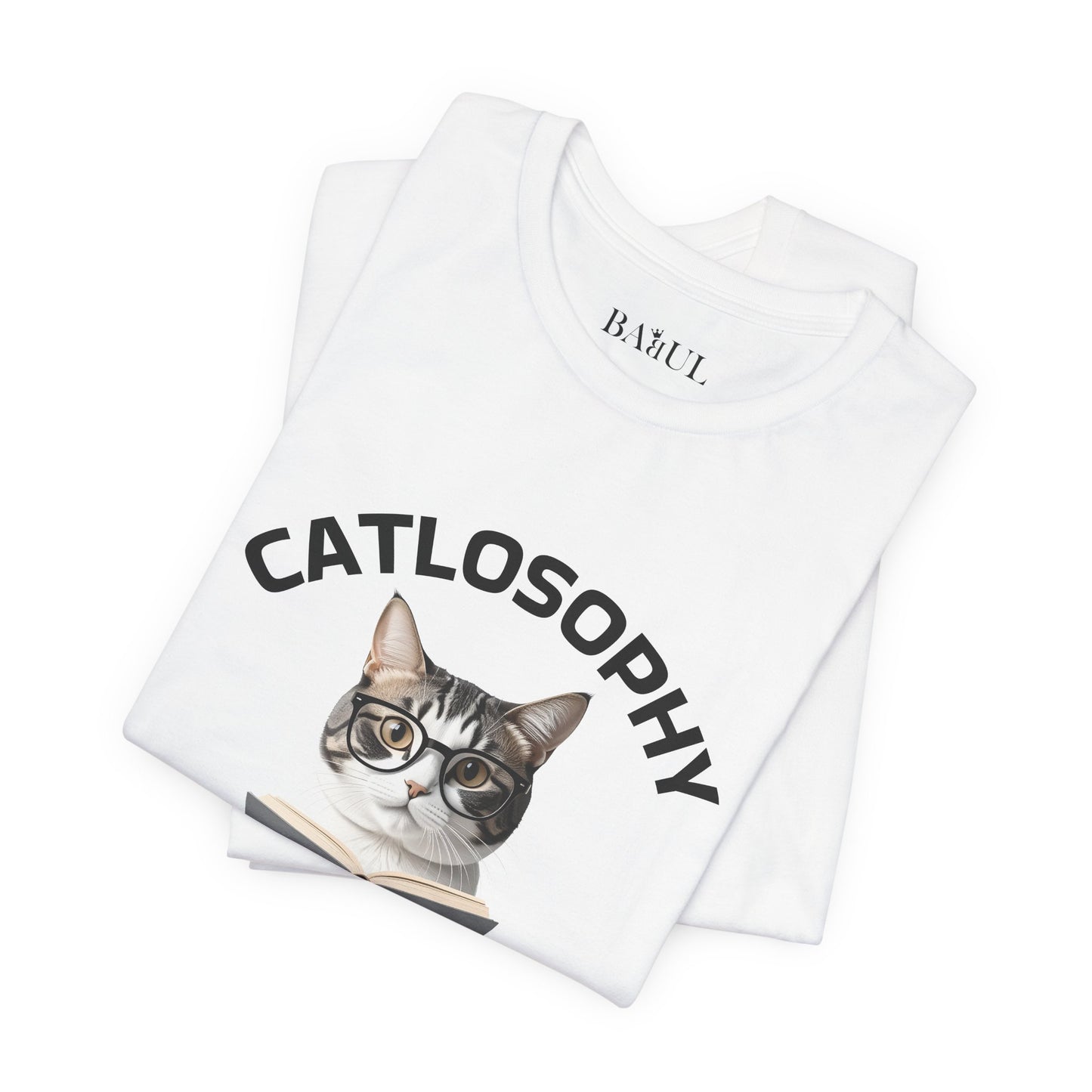 Catlosophy Unisex Jersey Maglietta a maniche corte – Design "Sii misterioso"