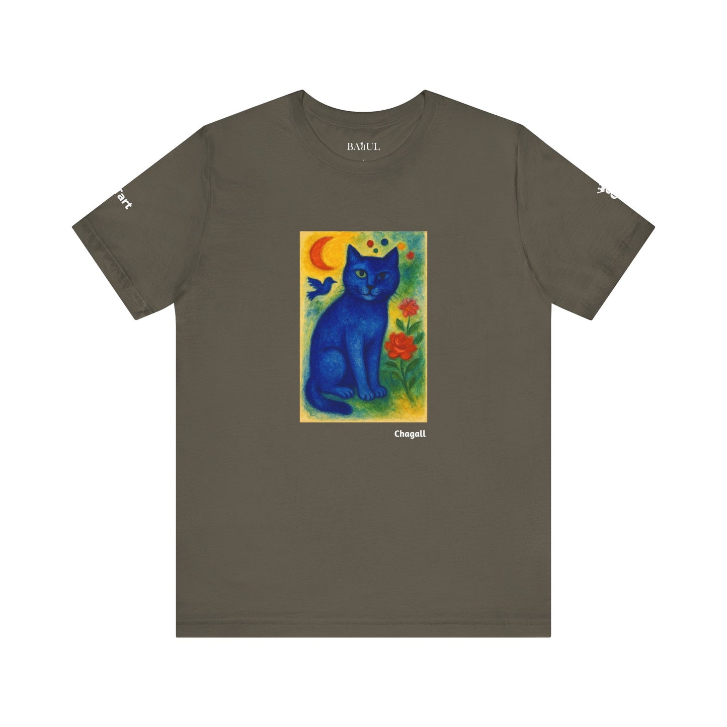 T-shirt unisex CATART - MARC CHAGALL - Un dipinto iconico rivisitato con i gatti