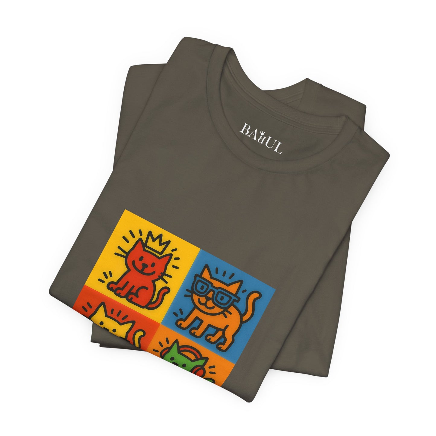 T-shirt unisex CATART - KEITH HARING - Un dipinto iconico rivisitato con i gatti