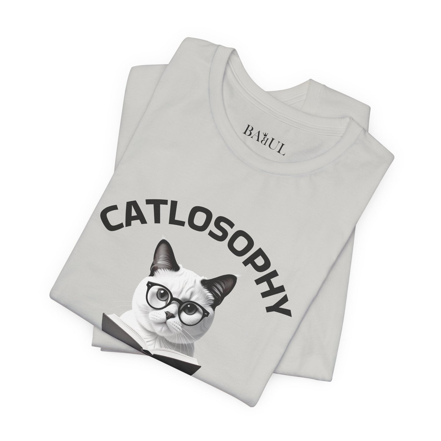 Catlosophy Maglietta unisex a maniche corte in jersey – Design "La chiave della vita"