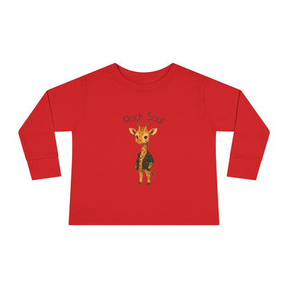 Magliette Rock Soul per bambini - Giraffa - Animali dolci con un ritmo ribelle