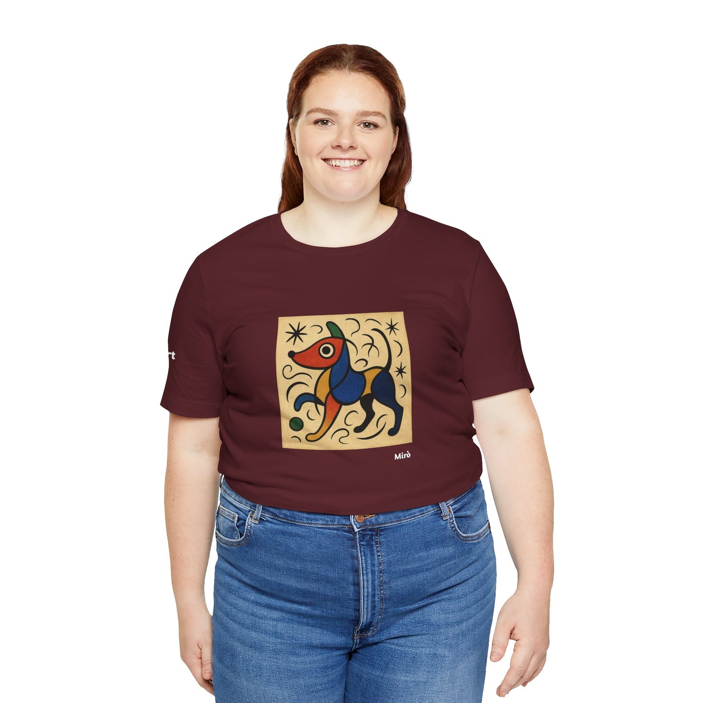 T-Shirt unisex  DOGART - MIRO - Dipinto iconico rivisitato con i cani