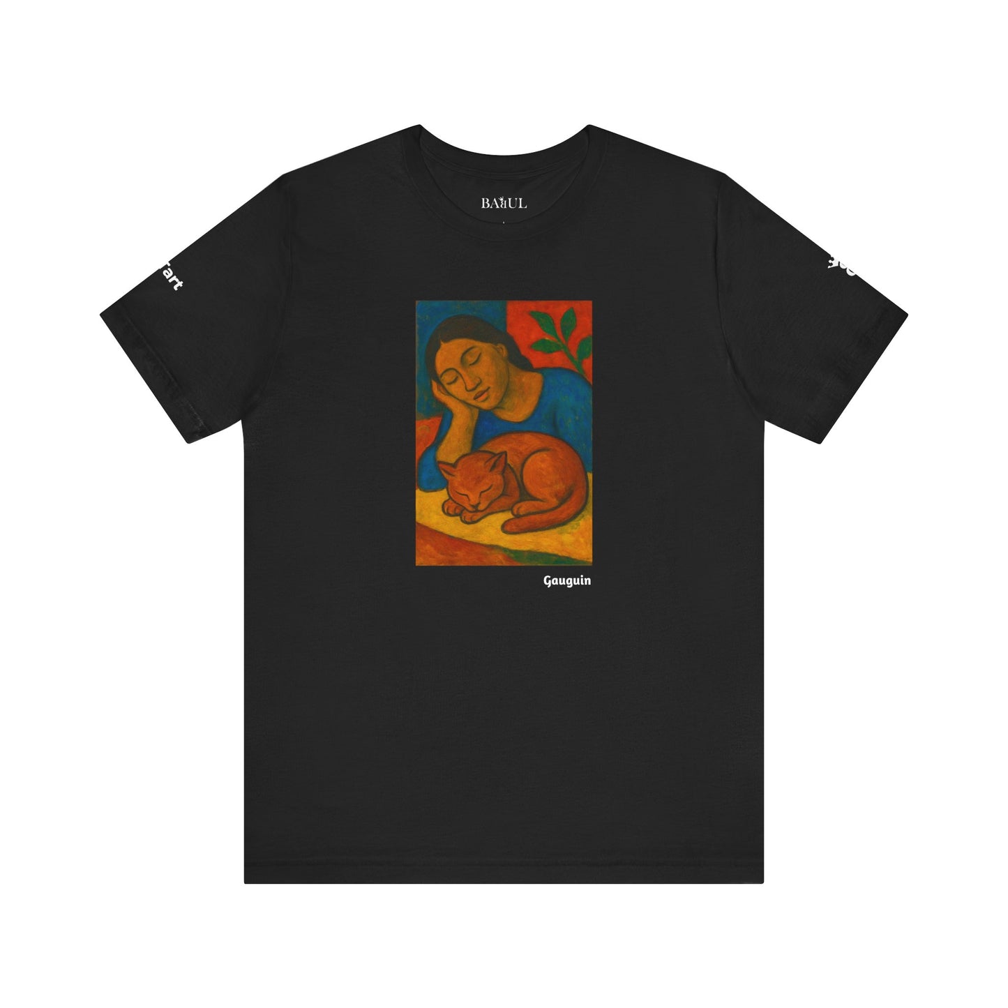 T-shirt unisex CATART - GAUGUIN - Un dipinto iconico rivisitato con i gatti