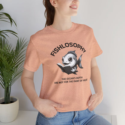 Fishlosophy Unisex Jersey Maglietta a maniche corte – Vedi la vastità anche in piccoli spazi.