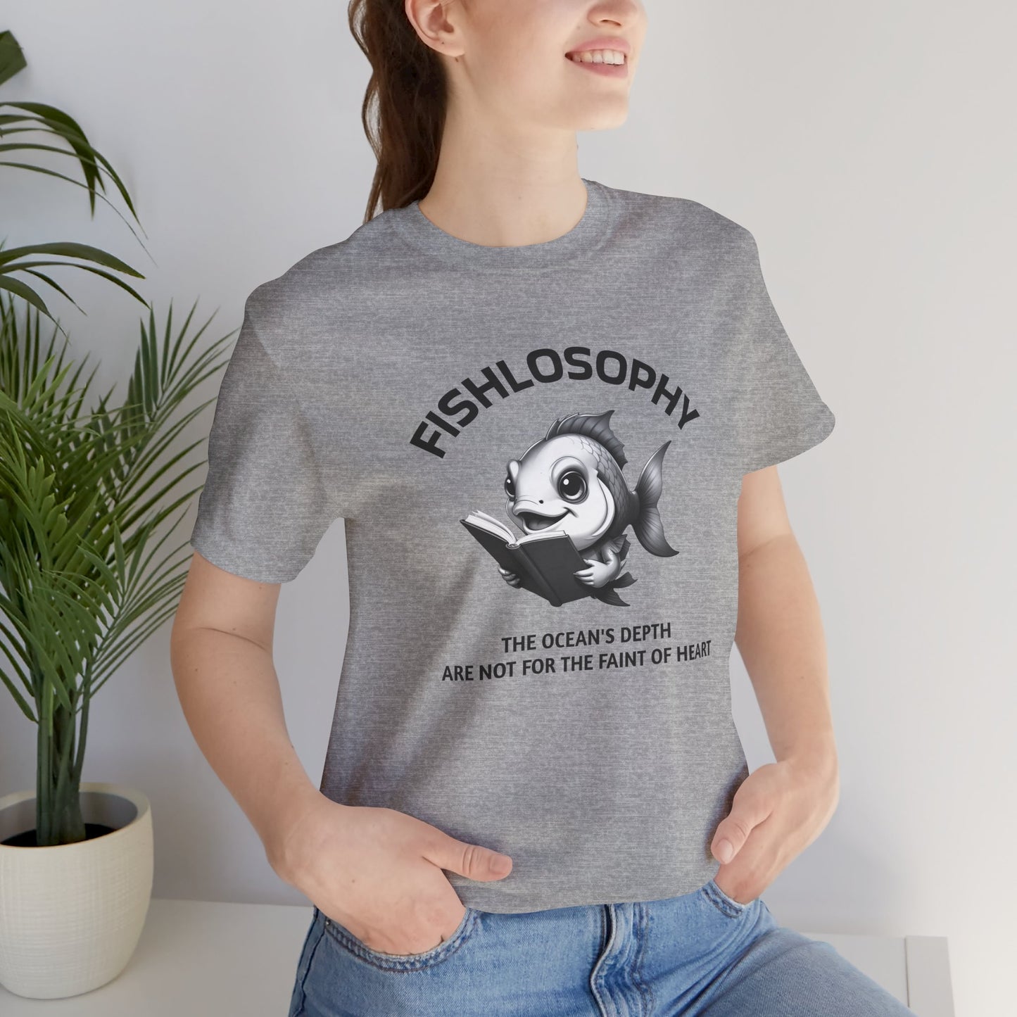Fishlosophy Unisex Jersey Maglietta a maniche corte – Vedi la vastità anche in piccoli spazi.