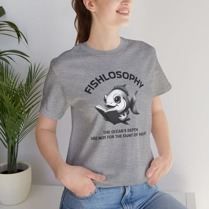 Fishlosophy Unisex Jersey Maglietta a maniche corte – Vedi la vastità anche in piccoli spazi.