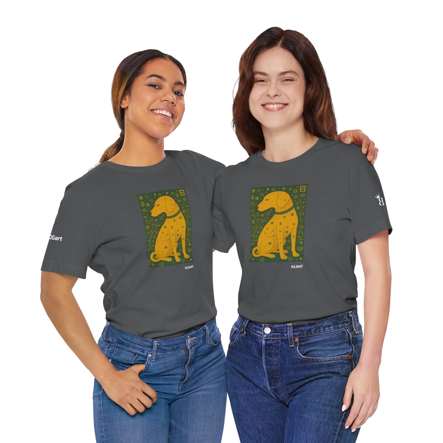 Unisex T-Shirt con cane DOGART  - KLIMT - Dipinto iconico rivisitato con i cani