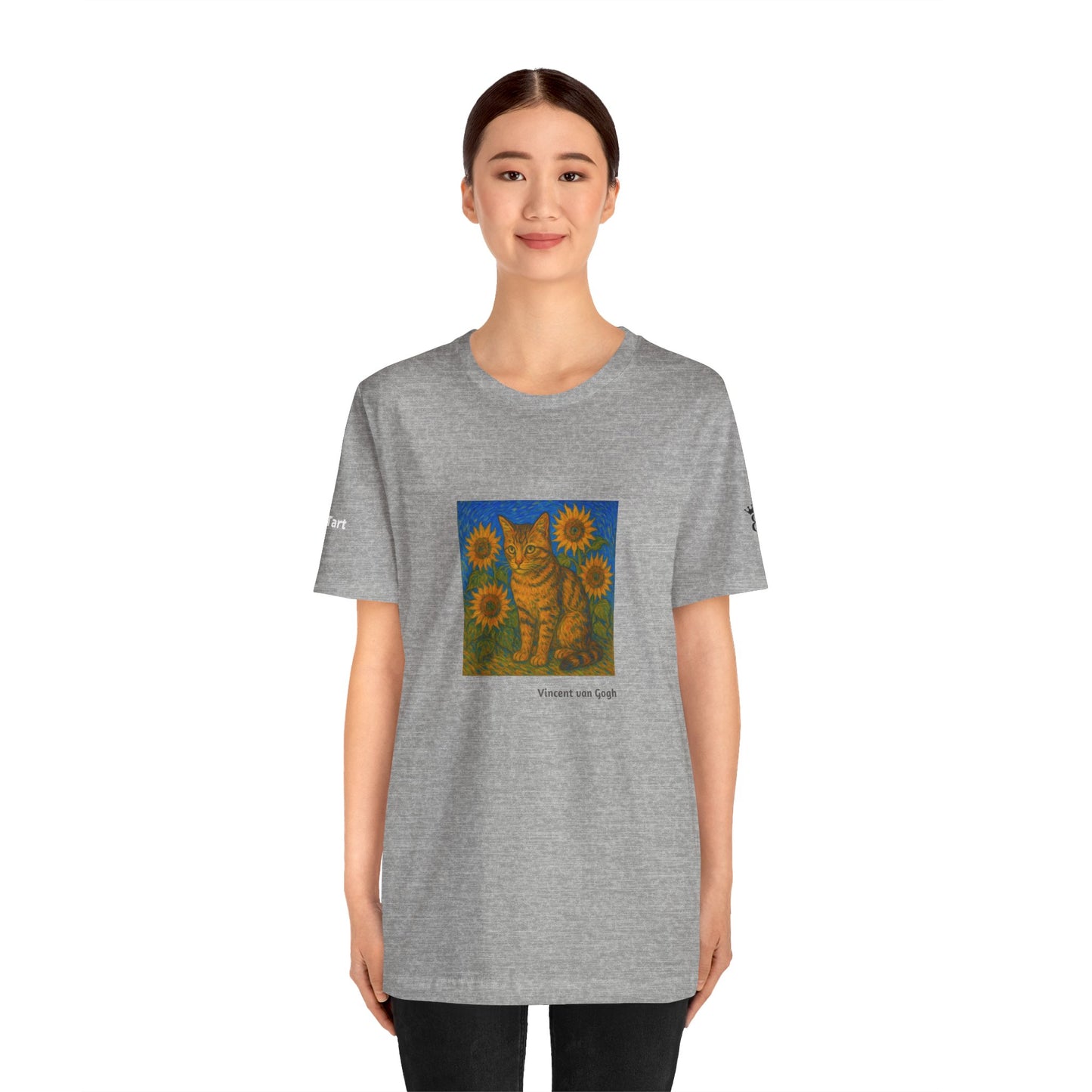 T-shirt unisex CATART - Vincent van Gogh - Un dipinto iconico rivisitato con i gatti