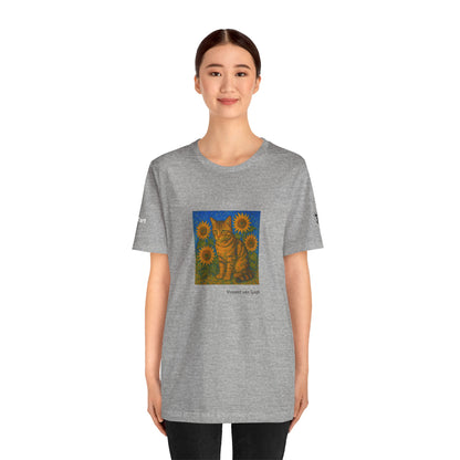 T-shirt unisex CATART - Vincent van Gogh - Un dipinto iconico rivisitato con i gatti