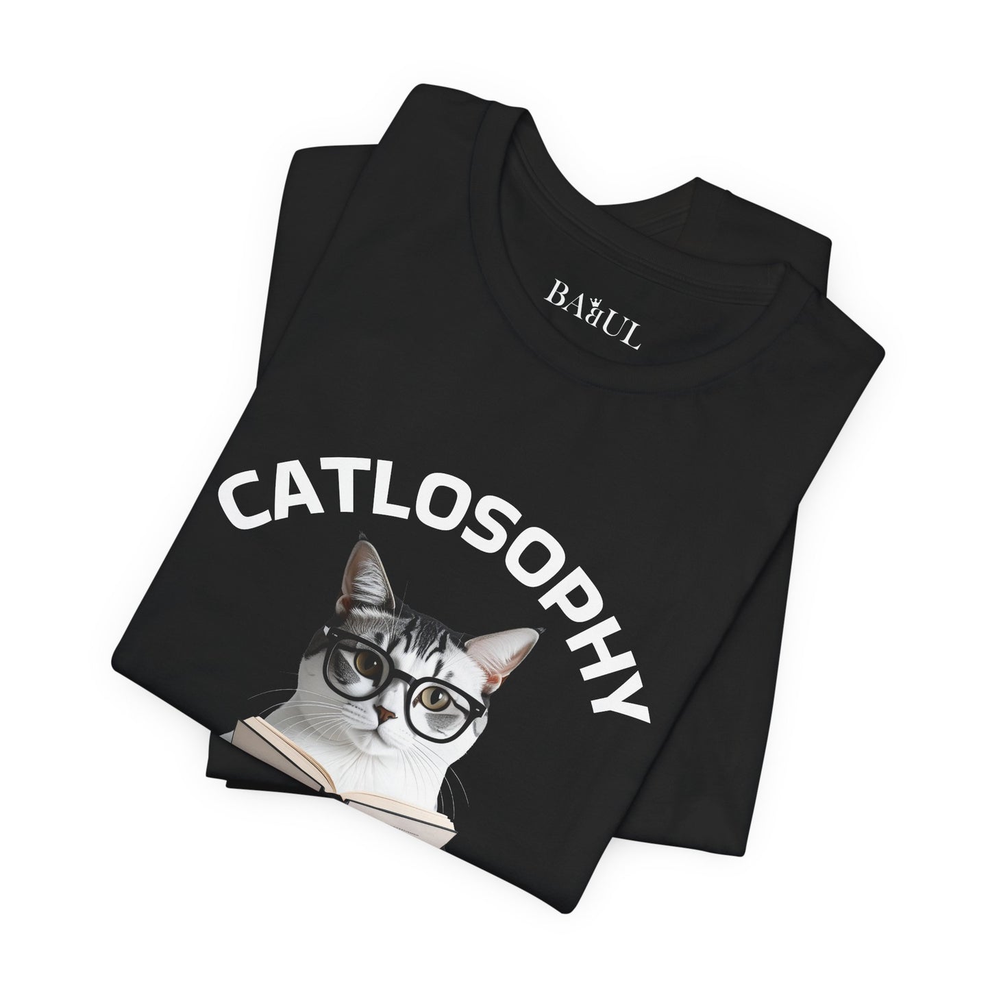 Maglietta a maniche corte unisex Catlosophy – Design "Lascia che il cane abbai"