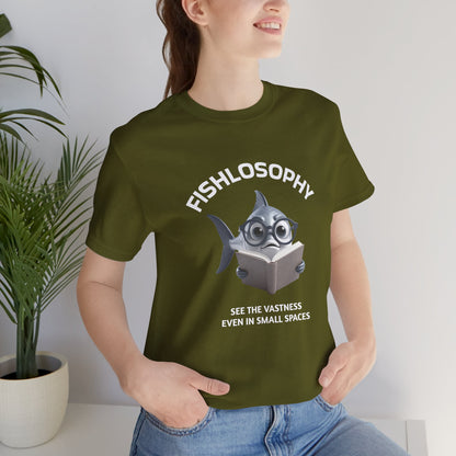 Fishlosophy Unisex Jersey Maglietta a maniche corte – Vedi la vastità anche in spazi ristretti.