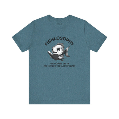 Fishlosophy Unisex Jersey Maglietta a maniche corte – Vedi la vastità anche in piccoli spazi.